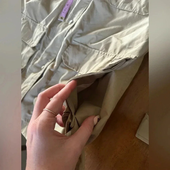 Woolrich Women’s Wool Lined Khaki Mountain Parka Field Jacket Medium Hooded - Picture 13 of 16